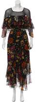 Thumbnail for your product : Cinq à Sept Floral Silk Midi Dress w/ Tags