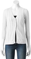 Thumbnail for your product : Croft & barrow ® pointelle cardigan - women's