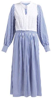 Evi Grintela Betty Striped Cotton-poplin Shirtdress - Womens - Blue White