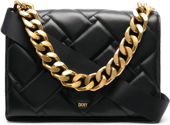 DKNY Logo-Plaque Leather Crossbody Bag - ShopStyle