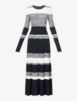 Thumbnail for your product : Me And Em Stripe stretch-knit midi dress