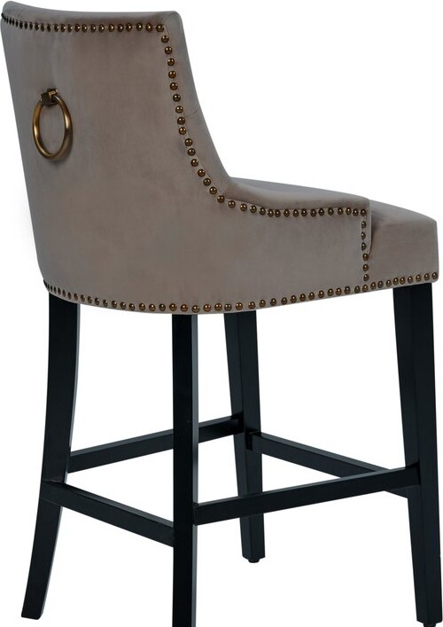 Chic Home Design Lyric Counter Stool Chair Button Tufted Velvet