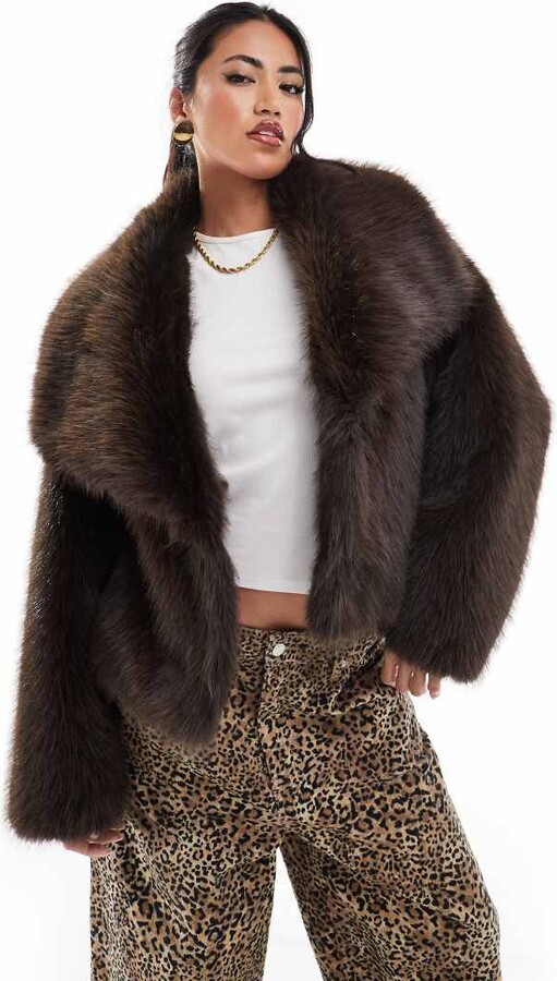 Vero Moda Tall parka with faux fur lined hood in black ShopStyle