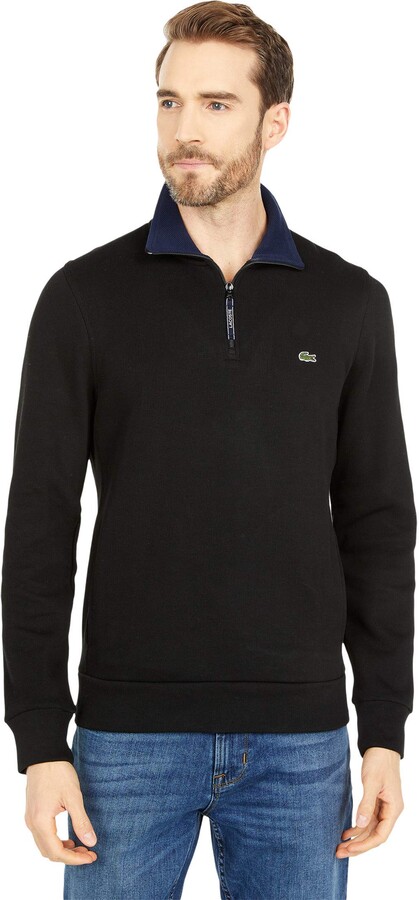 lacoste half zip sweatshirt