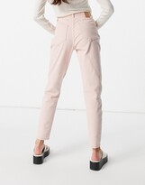 Thumbnail for your product : Pieces high waisted mom jean in pastel pink