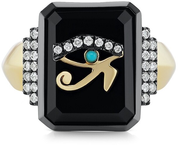 Onyx Signet Ring | Shop the world's largest collection of fashion 