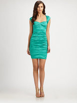 Thumbnail for your product : Nicole Miller Ruched Taffeta Dress