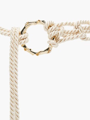 Rosantica Jungla Crystal-bamboo Rope Belt - White