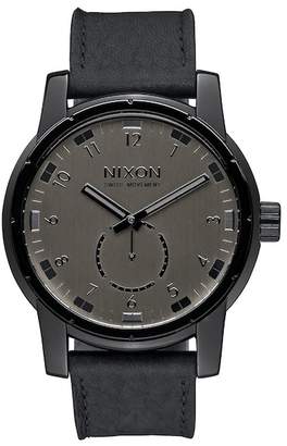 Nixon Men's Patriot Leather Watch, 45mm