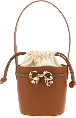 トートバッグ Self-Portrait Leather Shopping Bag Self-Portrait Mini Leather Tote Bag - ShopStyle