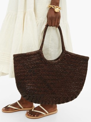 DRAGON DIFFUSION Diffusion - Nantucket Woven-leather Basket Bag - Dark Brown