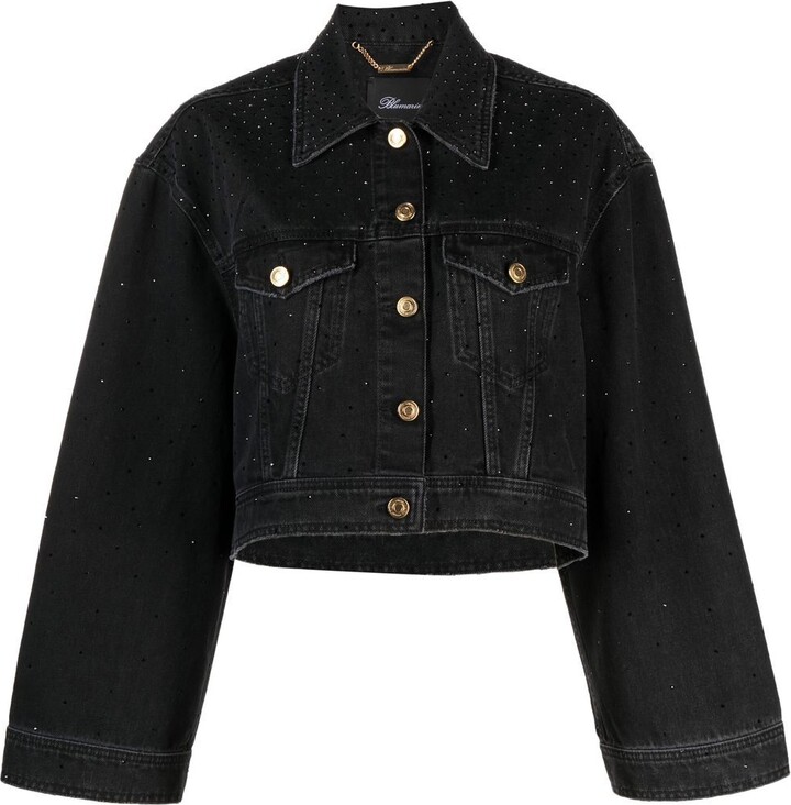 Blumarine OversizedCut Denim Jacket ShopStyle