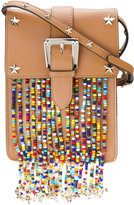 Red Valentino - studded bead detail crossbody bag - women - Cuir de veau - Taille Unique