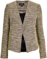 Thumbnail for your product : Topshop Boucle Collarless Jacket