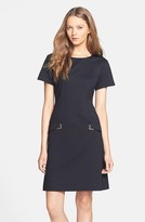 Thumbnail for your product : Donna Morgan Hardware Detail Crepe Shift Dress