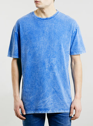 Topman Blue Blizzard Oversized T-Shirt
