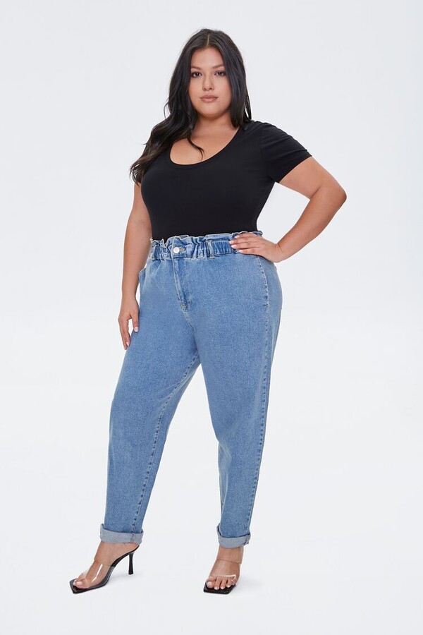 Forever 21 Plus Size Paperbag Ankle Jeans -