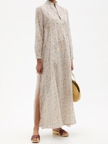 Thumbnail for your product : Thierry Colson Parvati Floral-print Cotton-poplin Maxi Dress - Brown Print
