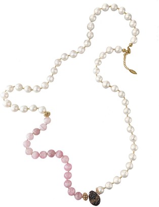 Farra Pearls & Rose Quartz Multi-Way Necklace