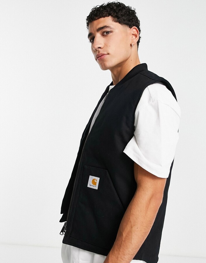 Carhartt Work In Progress lined vest in black - ShopStyle Outerwear