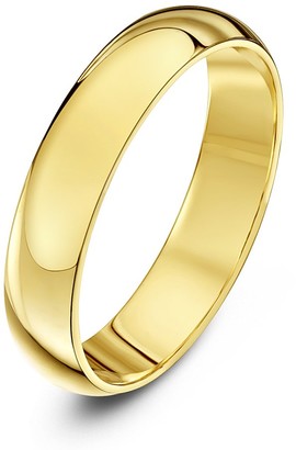 Theia Unisex 18 ct Yellow Gold Super Heavy D Shape Polished 4 mm Wedding Ring Size L