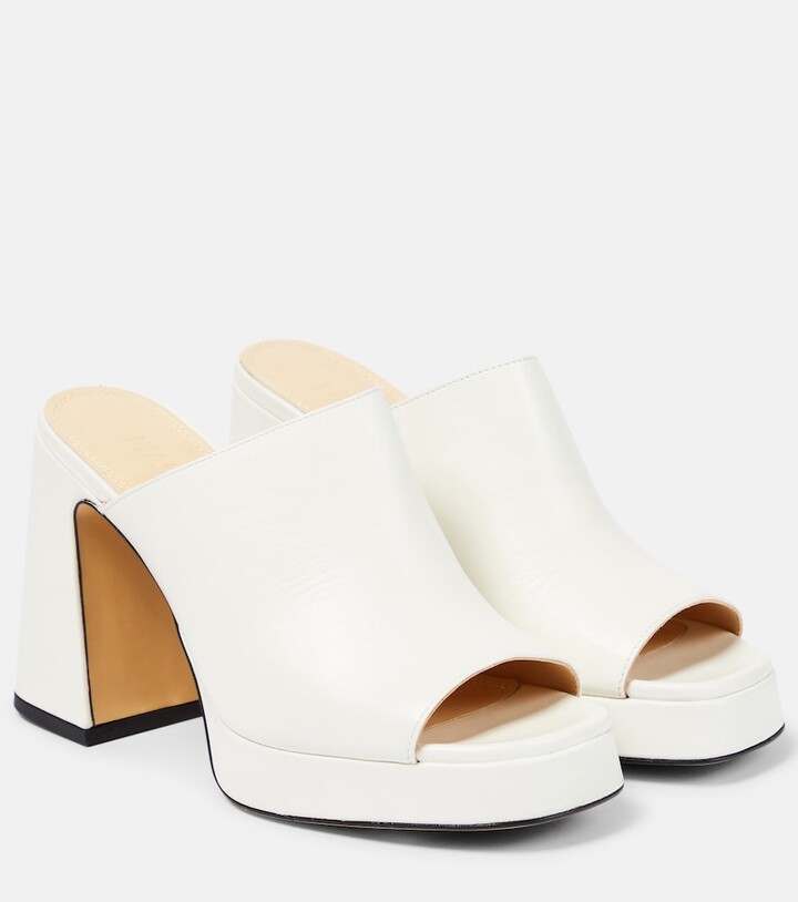 Souliers Martinez Alba 90 platform leather mules
