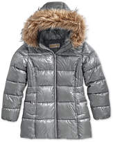 Thumbnail for your product : Michael Kors Big Girls Hooded Stadium Jacket with Faux-Fur Trim