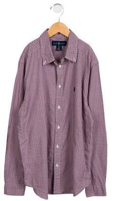 Ralph Lauren Boys' Plaid Button-Up Shirt