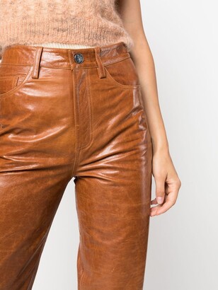 REMAIN Lynn leather straight-leg trousers