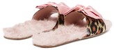 Thumbnail for your product : Miu Miu Leopard-jacquard And Shearling Slides - Womens - Light Purple