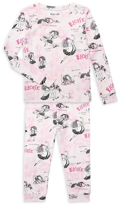 Books to Bed Little Girl's Eloise Three-Piece Cotton Pajama & Book Set