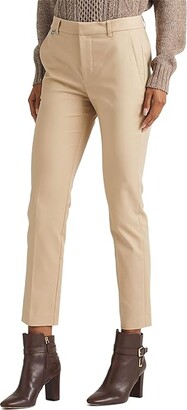 Lauren Ralph Lauren Petite Stretch-Cotton Blend Pants (Birch Tan) Women's  Clothing - ShopStyle