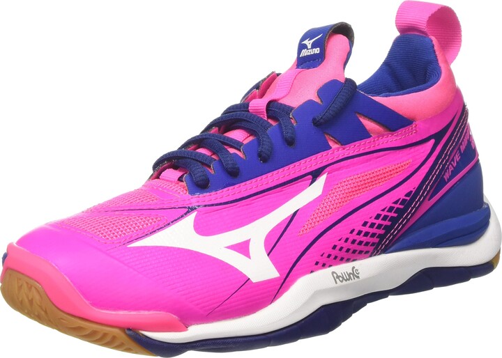 Mizuno Womens Wave Mirage 2 Indoor Court Shoes Black Pink Sports Trainers 