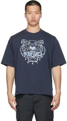 Kenzo Navy Tiger Embroidered T-Shirt