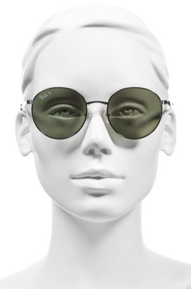 Ray-Ban Women's Highstreet 51Mm Round Sunglasses - Shiny Gunmetal