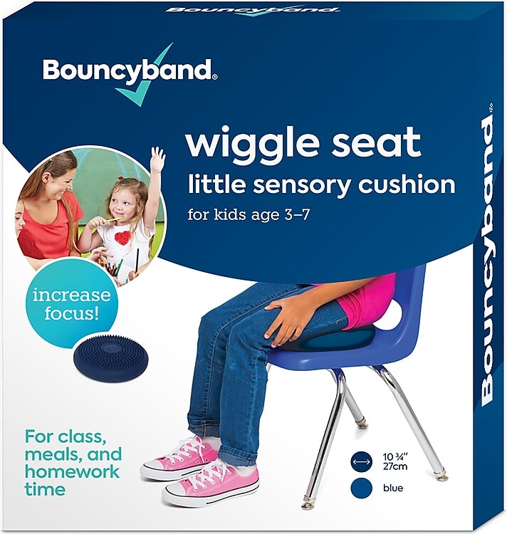 Bouncy Bands Little Sensory Wiggle Seat, Blue (BBAWS27BU)
