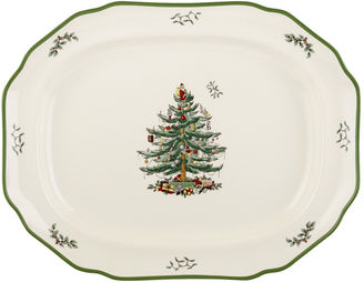 Spode Christmas Tree 17 Sculpted Porcelain Oval Platter