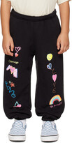 Thumbnail for your product : Kids Worldwide SSENSE Exclusive Kids Black All Over Love Print Sweatpants