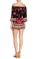 Thumbnail for your product : Angie Off-the-Shoulder Bell Sleeve Printed Romper