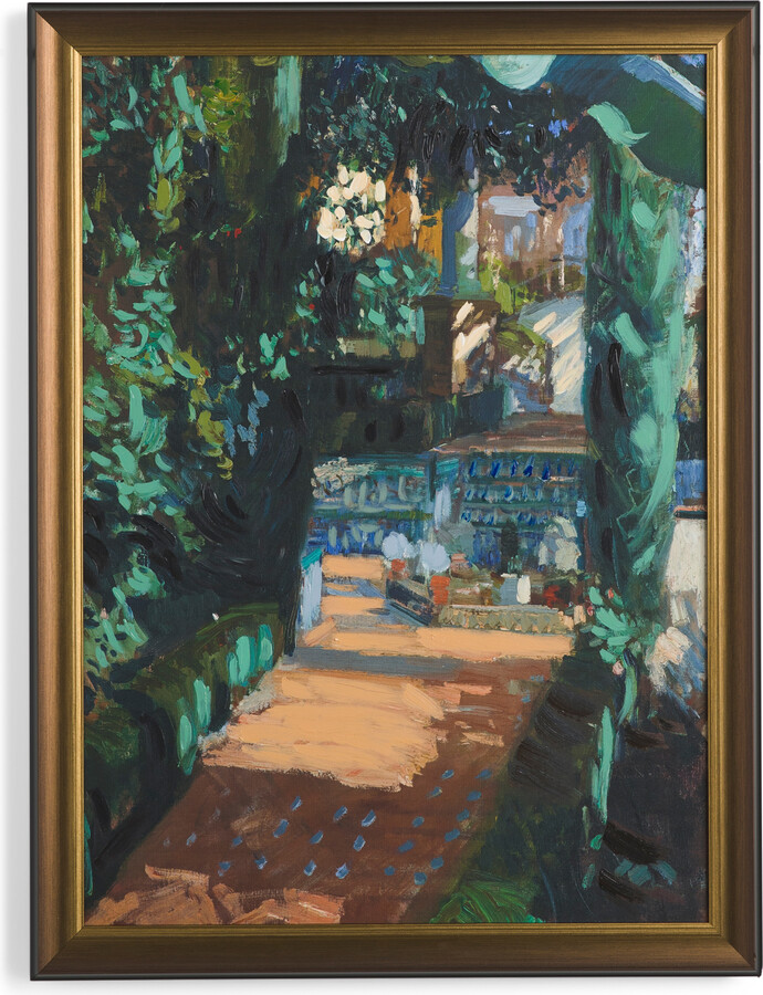 Oliver By Oliver Gal 24x32 Entrance With Fountain Wall Art - ShopStyle