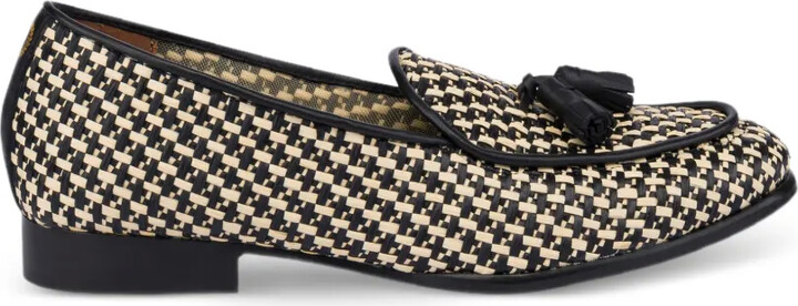 Pollini Viktoria Belgian patterned tassel loafers