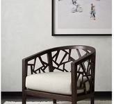 Thumbnail for your product : Crate & Barrel Ankara Truffle Frame Chair with Fabric Cushion