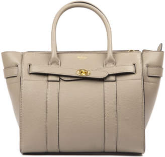 Mulberry Bayswater Solid Grey Leather Tote