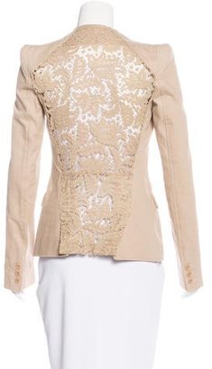 Givenchy Lace-Trimmed Structured Blazer