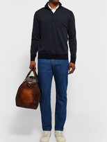 Thumbnail for your product : Loro Piana Roadster Striped Cashmere Half-Zip Sweater
