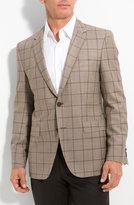 Thumbnail for your product : Boss Black 'The Smith' Trim Fit Windowpane Plaid Wool Sportcoat
