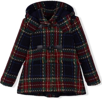 Lapin House Checked Duffle Coat