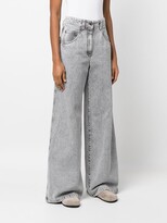 Thumbnail for your product : Brunello Cucinelli High-Waisted Wide-Leg Jeans
