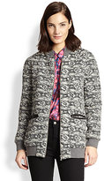 Thumbnail for your product : Thakoon Leather-Trimmed Knit Jacket