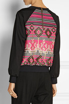 Thumbnail for your product : Milly Jacquard-paneled jersey sweatshirt